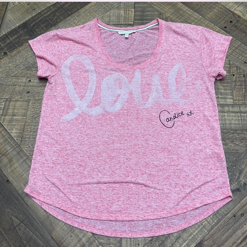 Victoria's Secret Love Candice Oversized Burnout T-Shirt.